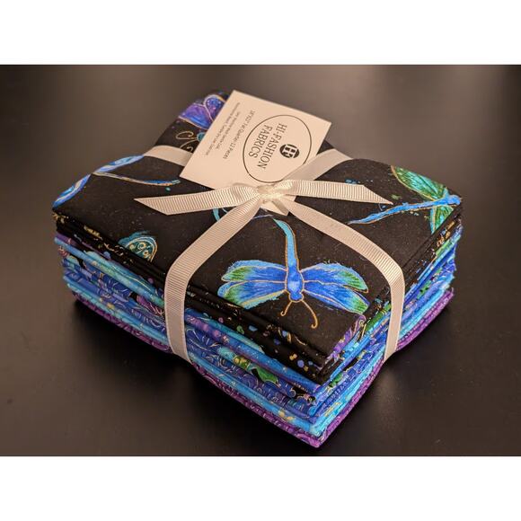 Dragonfly Metallic Fat Quarter Bundle by Hi Fashion - Picture 2 of 16